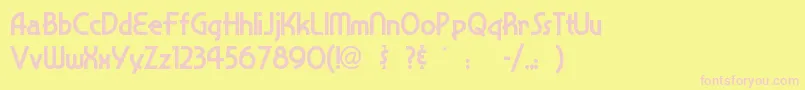 Snappyse-fontti – vaaleanpunaiset fontit keltaisella taustalla