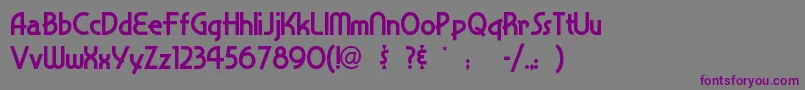 フォントSnappyse – 紫色のフォント、灰色の背景