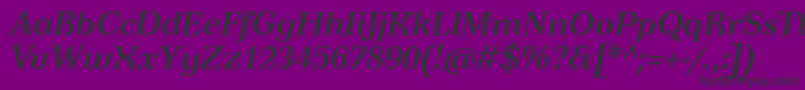 フォントTusardecoBolditalic – 紫の背景に黒い文字