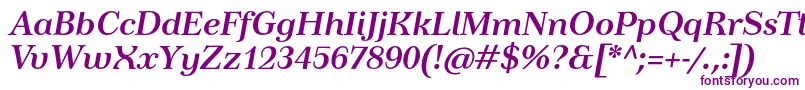 TusardecoBolditalic Font – Purple Fonts on White Background