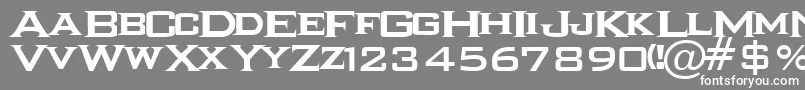 フォントIkarrg – 灰色の背景に白い文字