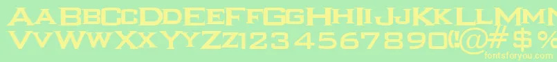 Ikarrg Font – Yellow Fonts on Green Background