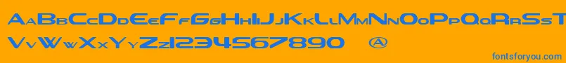 SevilAliasEsraLite Font – Blue Fonts on Orange Background