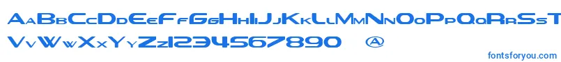 フォントSevilAliasEsraLite – 青いフォント