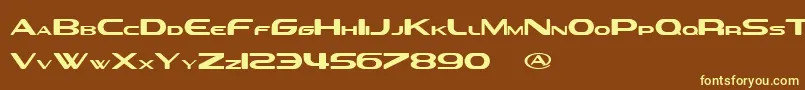 SevilAliasEsraLite Font – Yellow Fonts on Brown Background