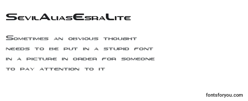 Review of the SevilAliasEsraLite Font