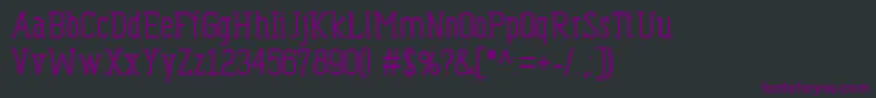 Шрифт Dispensations – фиолетовые шрифты на чёрном фоне