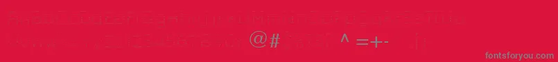 LeggodtLtThree Font – Gray Fonts on Red Background