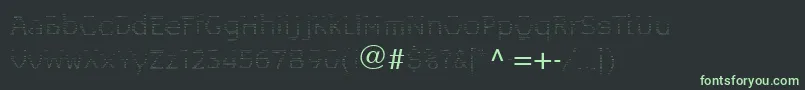 Шрифт LeggodtLtThree – зелёные шрифты на чёрном фоне
