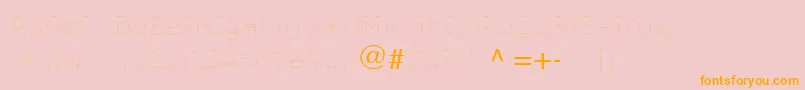 LeggodtLtThree Font – Orange Fonts on Pink Background