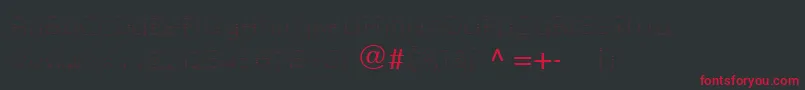 LeggodtLtThree Font – Red Fonts on Black Background