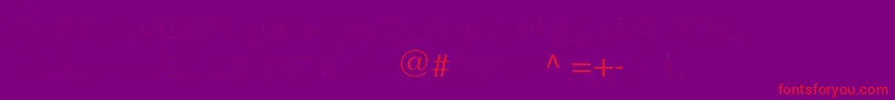 LeggodtLtThree-Schriftart – Rote Schriften auf violettem Hintergrund