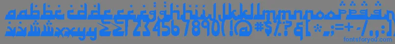 More about Alhad Font Alhad Font – Blue Fonts on Gray Background