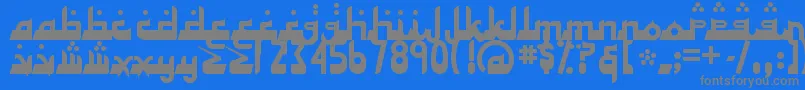 Więcej informacji o czcionce Alhad Czcionka Alhad – szare czcionki na niebieskim tle