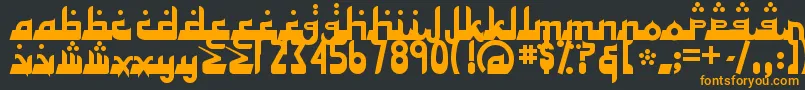 フォントAlhad – 黒い背景にオレンジの文字