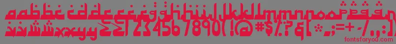 Alhad Font – Red Fonts on Gray Background