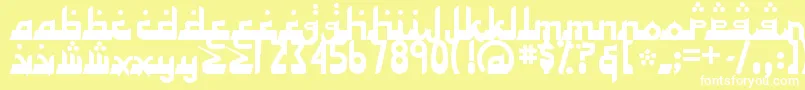 Alhad Font – White Fonts on Yellow Background