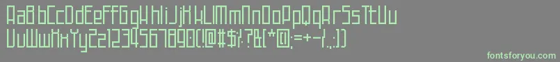 TechnoAtDusk-Schriftart – Grüne Schriften auf grauem Hintergrund