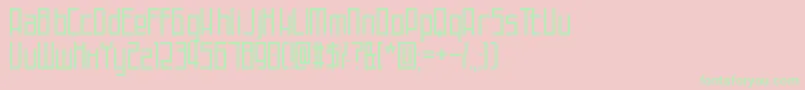 TechnoAtDusk Font – Green Fonts on Pink Background