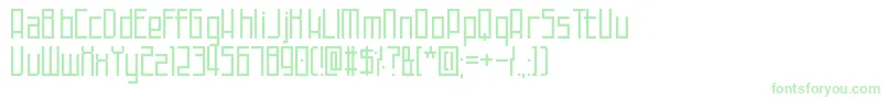 Czcionka TechnoAtDusk – zielone czcionki na białym tle