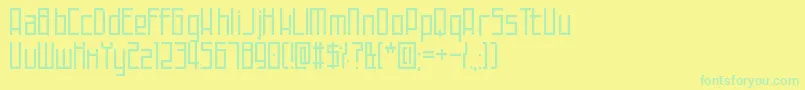 More about TechnoAtDusk Font TechnoAtDusk Font – Green Fonts on Yellow Background