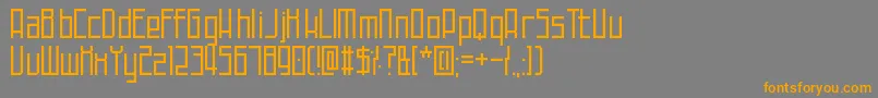TechnoAtDusk Font – Orange Fonts on Gray Background