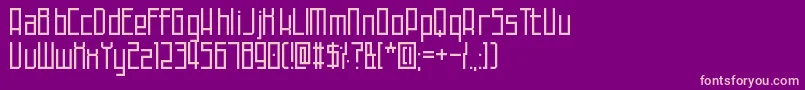 TechnoAtDusk Font – Pink Fonts on Purple Background
