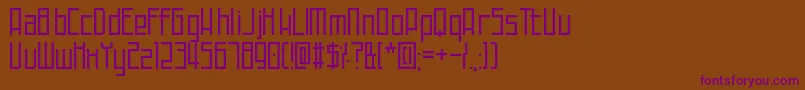 TechnoAtDusk Font – Purple Fonts on Brown Background