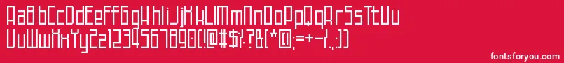TechnoAtDusk Font – White Fonts on Red Background