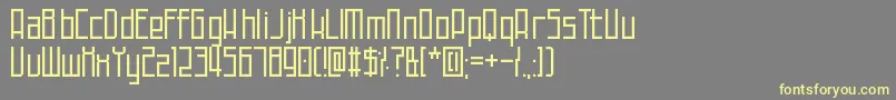 TechnoAtDusk Font – Yellow Fonts on Gray Background