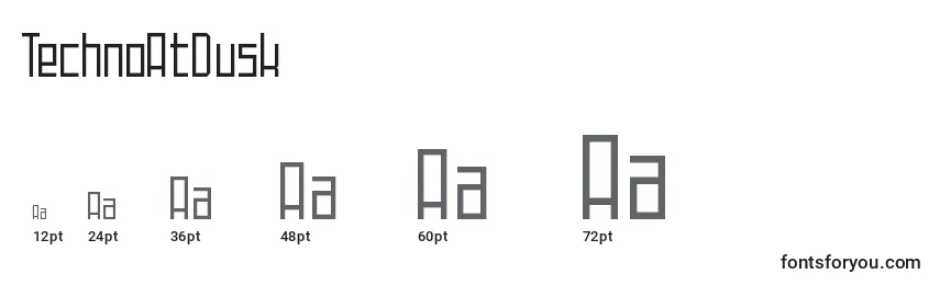 TechnoAtDusk Font Sizes