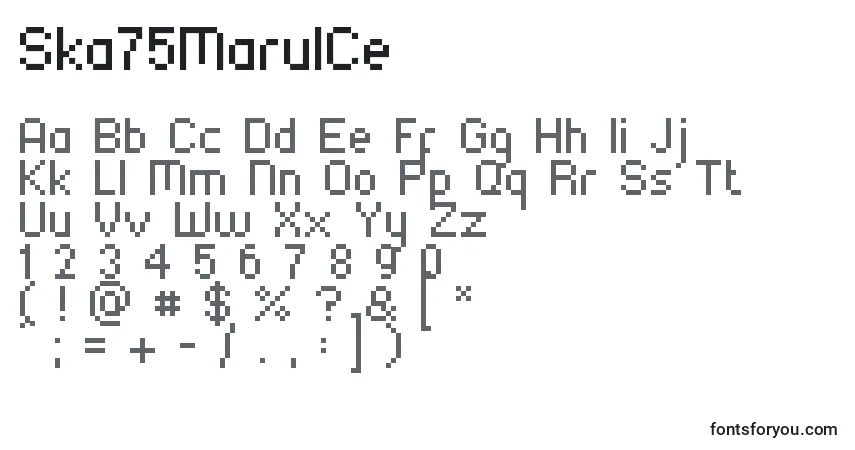 A fonte Ska75MarulCe – alfabeto, números, caracteres especiais