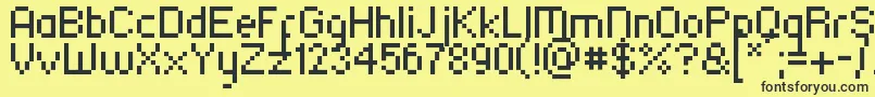 Ska75MarulCe Font – Black Fonts on Yellow Background