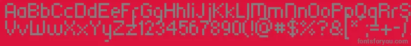 Ska75MarulCe Font – Gray Fonts on Red Background