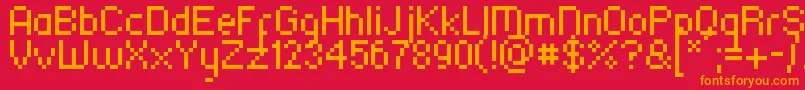 Ska75MarulCe Font – Orange Fonts on Red Background