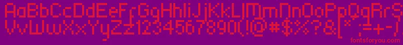 Ska75MarulCe Font – Red Fonts on Purple Background