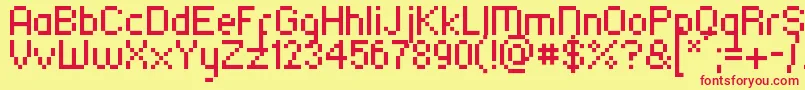 Ska75MarulCe Font – Red Fonts on Yellow Background