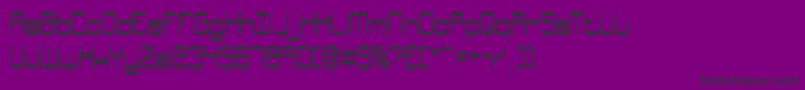 Czcionka Enthuses – czarne czcionki na fioletowym tle