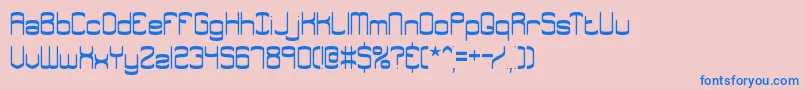 Enthuses Font – Blue Fonts on Pink Background