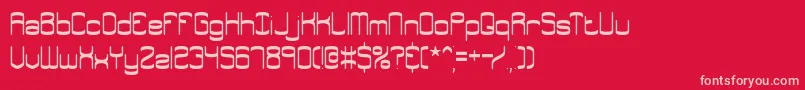 Enthuses Font – Pink Fonts on Red Background