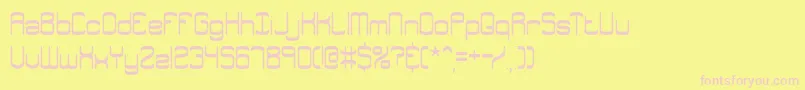 Enthuses Font – Pink Fonts on Yellow Background