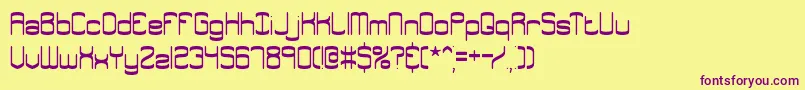 Enthuses Font – Purple Fonts on Yellow Background