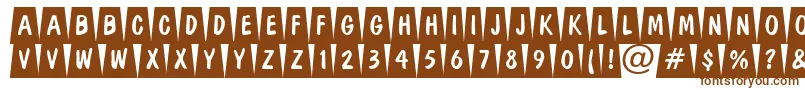Шрифт ADominottlcmdvbk – коричневые шрифты на белом фоне