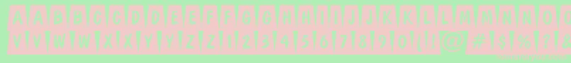 ADominottlcmdvbk Font – Pink Fonts on Green Background