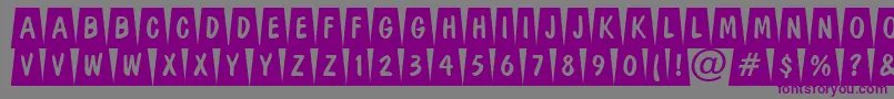 ADominottlcmdvbk-fontti – violetit fontit harmaalla taustalla