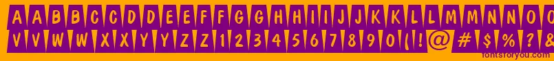 ADominottlcmdvbk Font – Purple Fonts on Orange Background