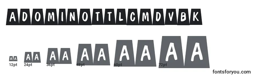 ADominottlcmdvbk Font Sizes