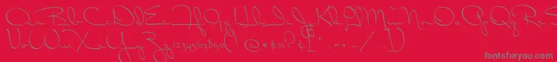 DrCarbfred Font – Gray Fonts on Red Background