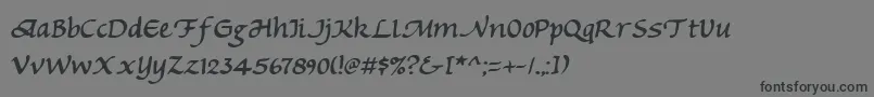 Michv2-Schriftart – Schwarze Schriften auf grauem Hintergrund