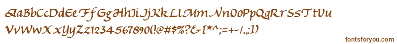 Michv2-fontti – ruskeat fontit valkoisella taustalla